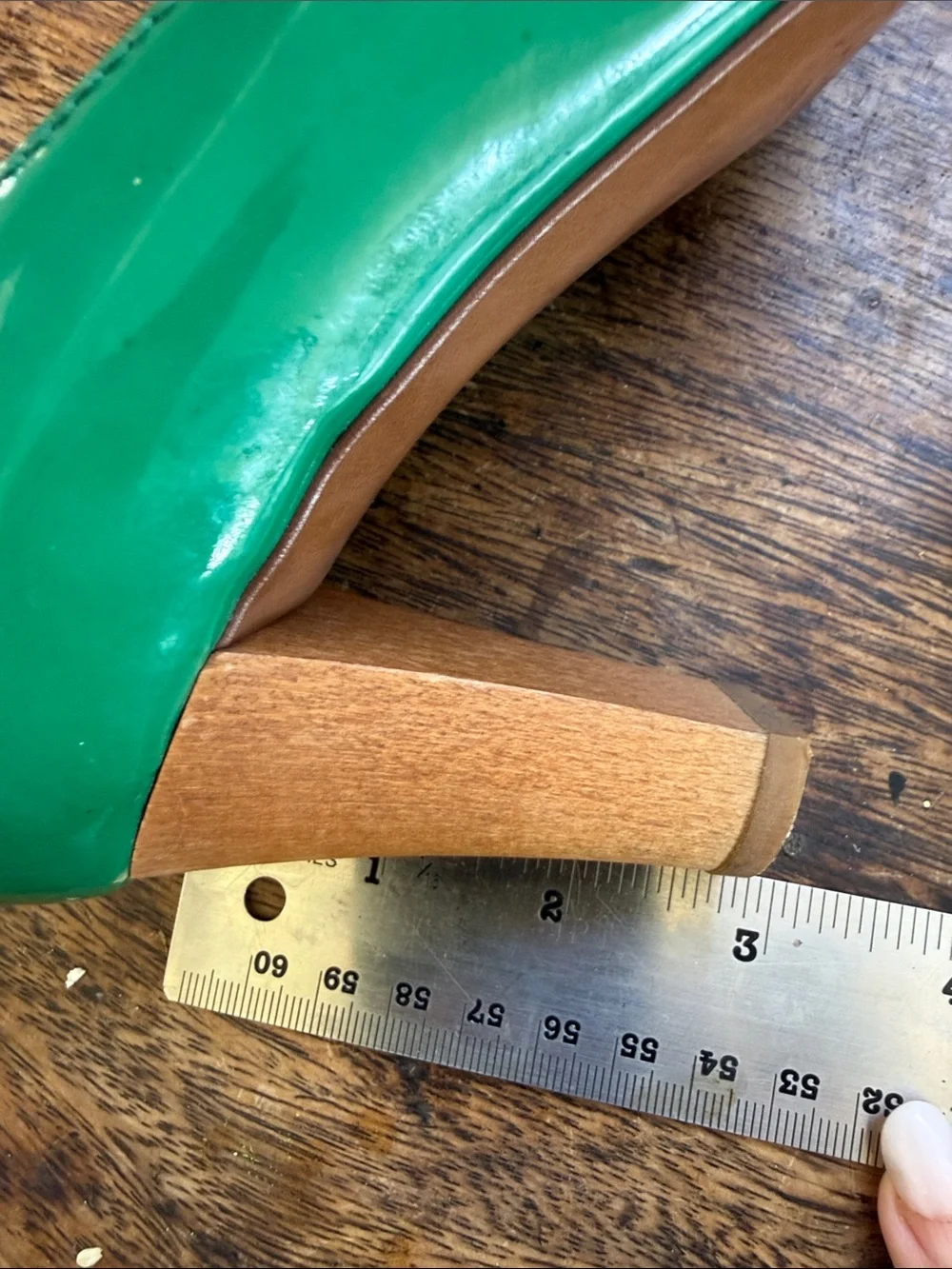 J. Crew Emerald Green Patent Leather Heels size 7